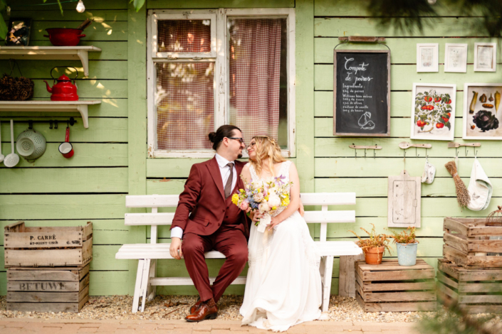 Fotografie de nunta boho la The Wedding House